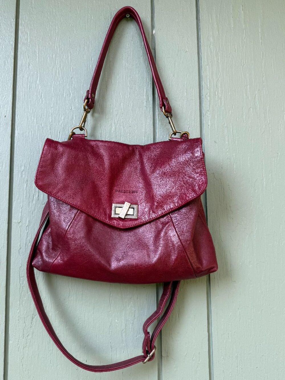 Wanderers Travel Co San Leonardo Burgundy Leather Handbag Crossbody